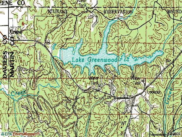 Zip code 47522 topographic map