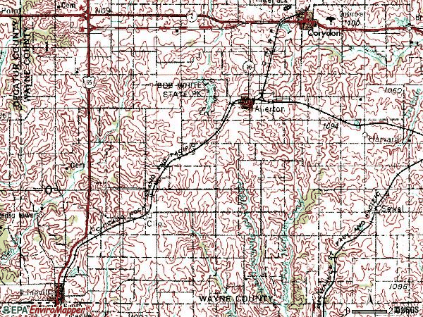 Zip code 50008 topographic map