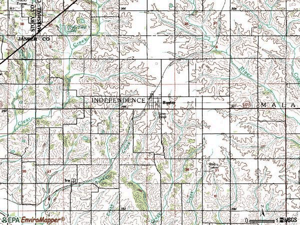 Zip code 50028 topographic map