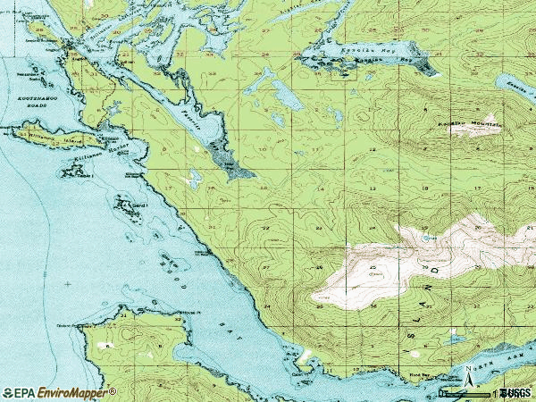 Zip code 99820 topographic map