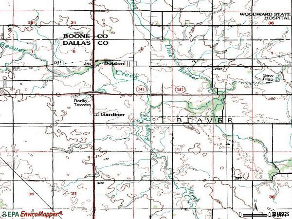 Zip code 50039 topographic map