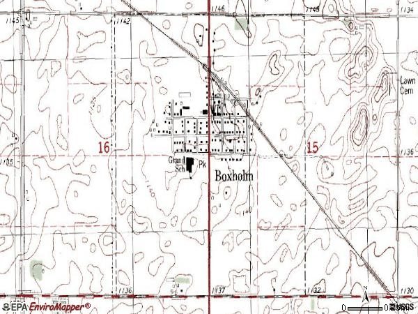 Zip code 50040 topographic map