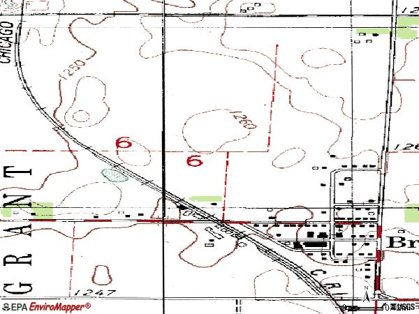 Zip code 50041 topographic map