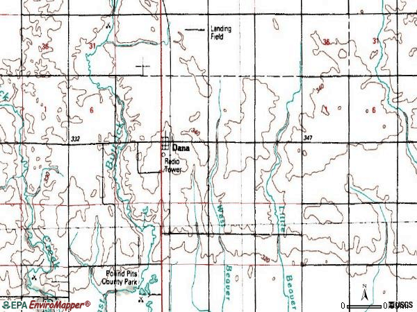 Zip code 50064 topographic map