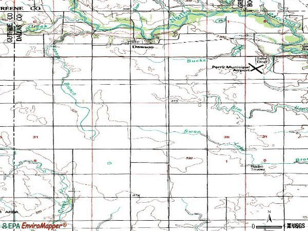Zip code 50066 topographic map