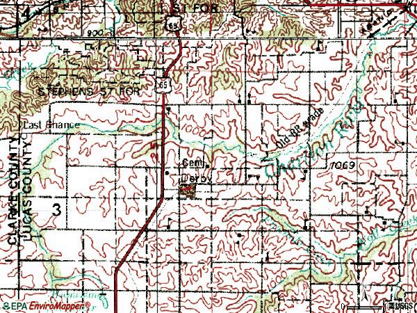 Zip code 50068 topographic map