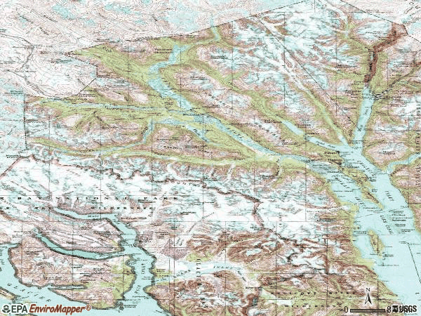 Zip code 99827 topographic map