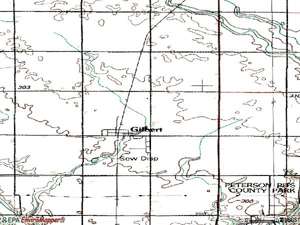 Zip code 50105 topographic map