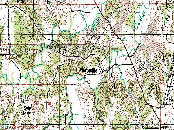 Zip code 50116 topographic map