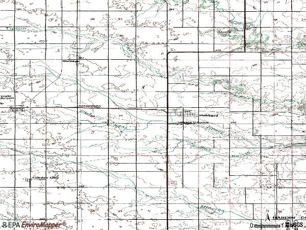 Zip code 50122 topographic map