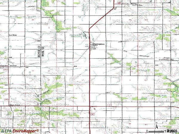 Zip code 50123 topographic map
