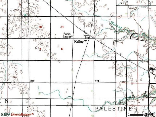 Zip code 50134 topographic map