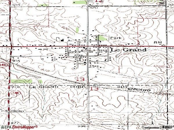Zip code 50142 topographic map