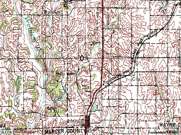 Zip code 50147 topographic map