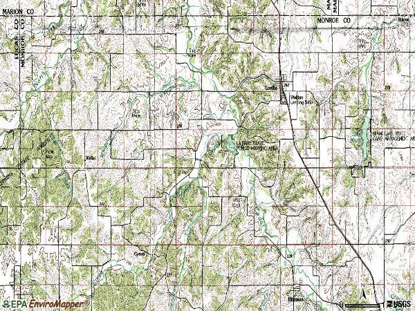 Zip code 50150 topographic map