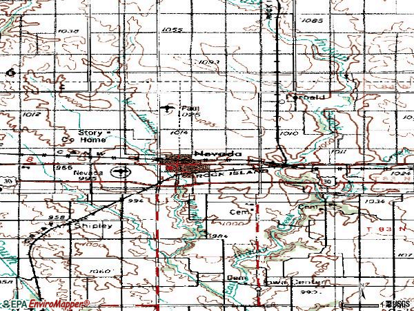 Zip code 50201 topographic map
