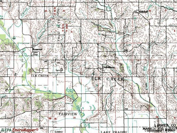 Zip code 50232 topographic map