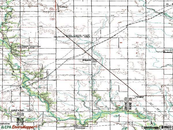 Zip code 50235 topographic map