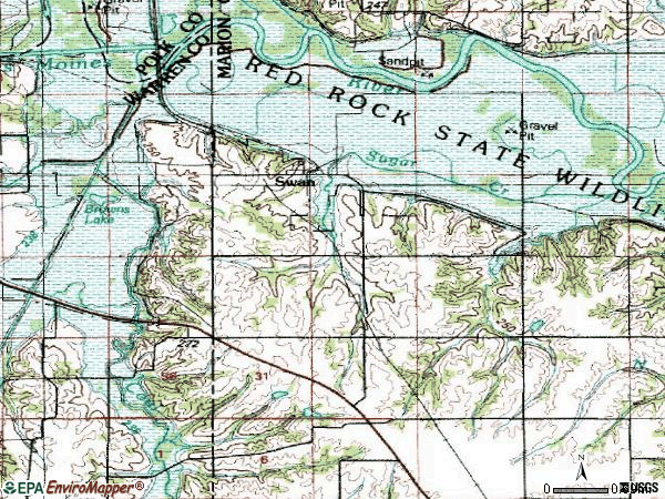 Zip code 50252 topographic map