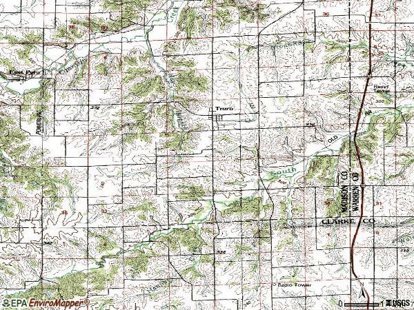 Zip code 50257 topographic map