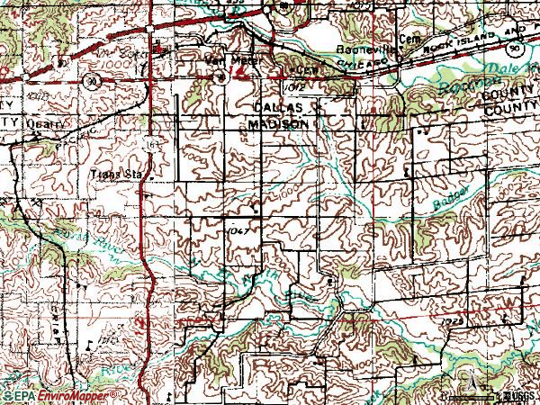 Zip code 50261 topographic map