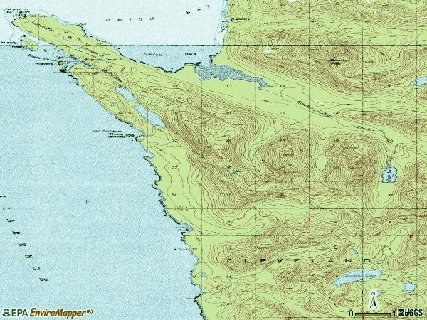 Zip code 99903 topographic map