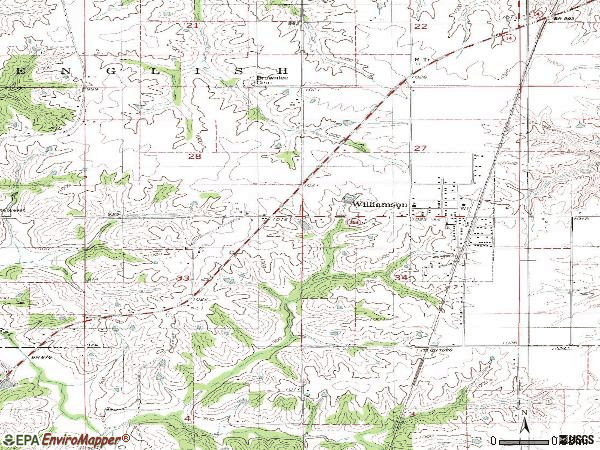 Zip code 50272 topographic map