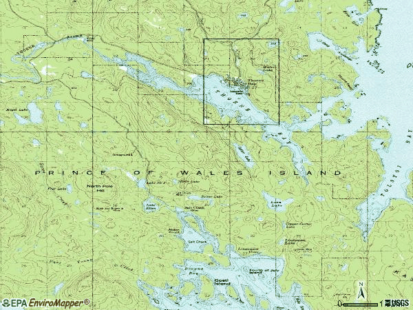 Zip code 99919 topographic map