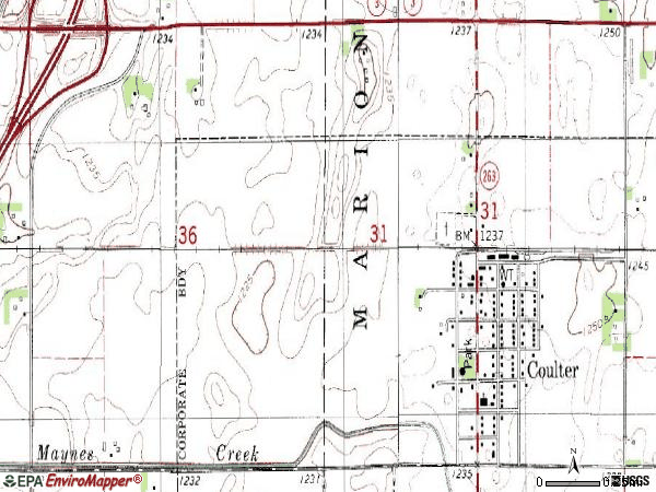 Zip code 50431 topographic map