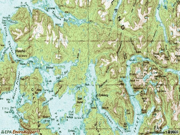 Zip code 99922 topographic map