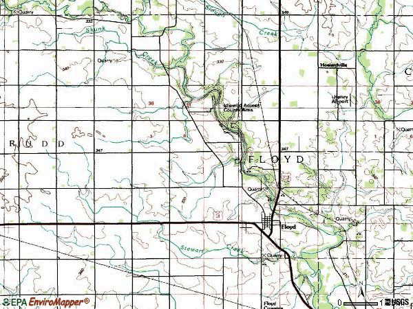 Zip code 50435 topographic map
