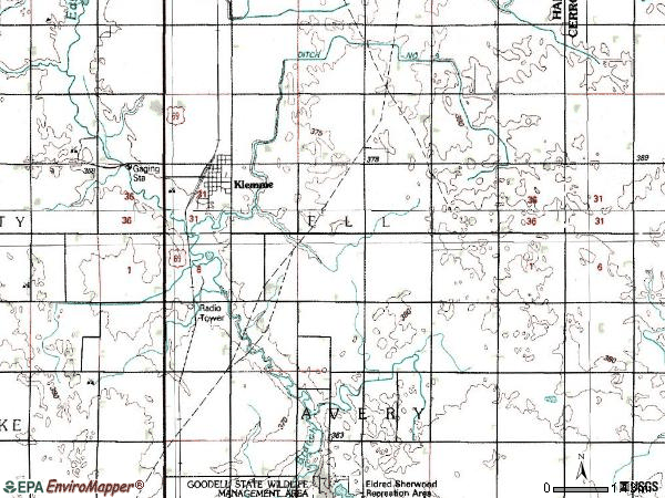 Zip code 50449 topographic map