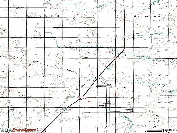 Zip code 50452 topographic map