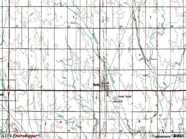Zip code 50456 topographic map
