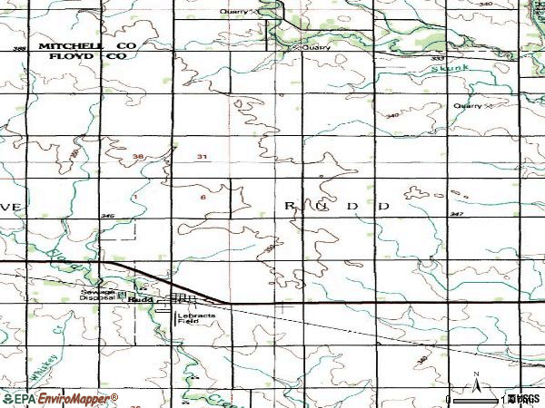 Zip code 50471 topographic map