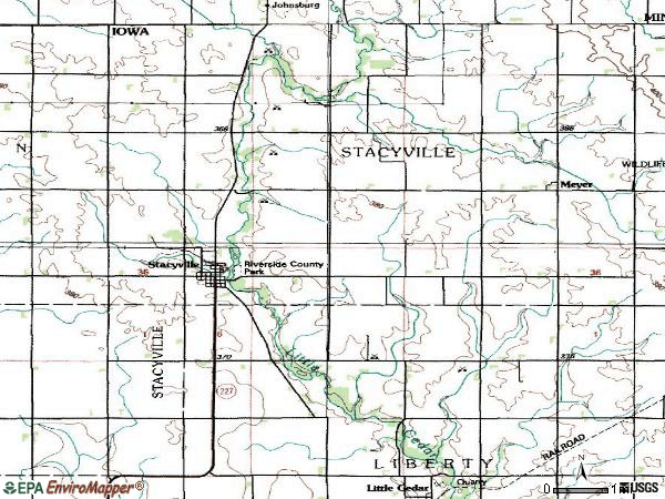 Zip code 50476 topographic map