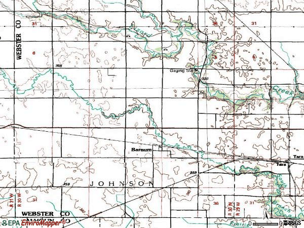 Zip code 50518 topographic map