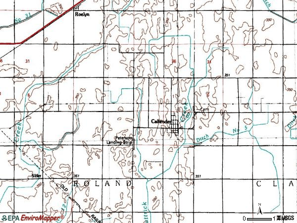 Zip code 50523 topographic map