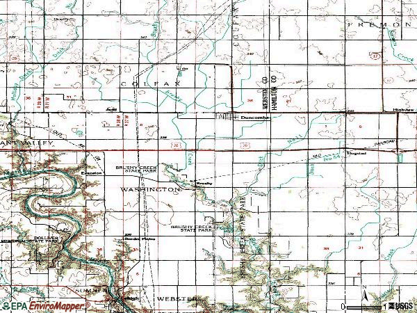 Zip code 50532 topographic map