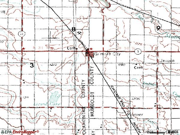 Zip code 50541 topographic map