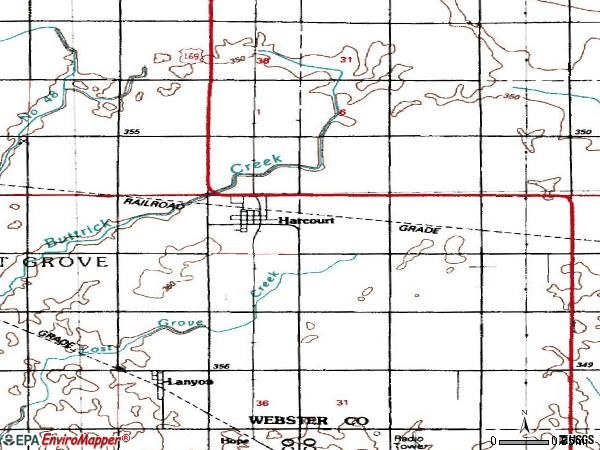 Zip code 50544 topographic map