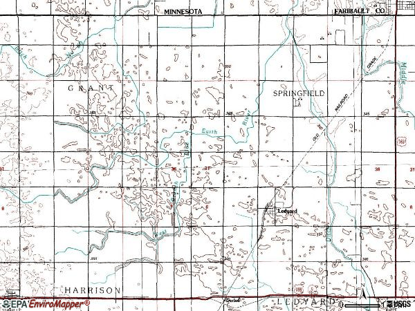 Zip code 50556 topographic map