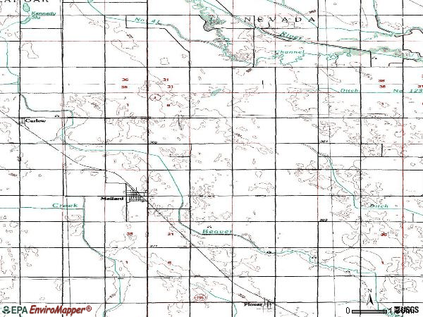 Zip code 50562 topographic map