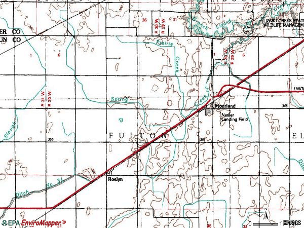 Zip code 50566 topographic map