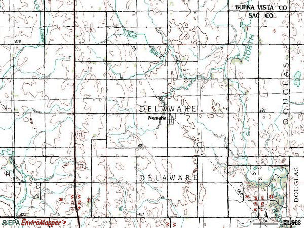 Zip code 50567 topographic map