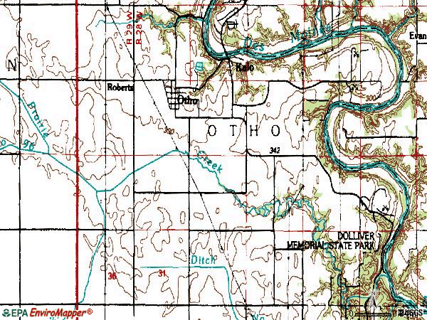 Zip code 50569 topographic map