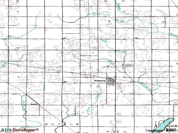Zip code 50575 topographic map