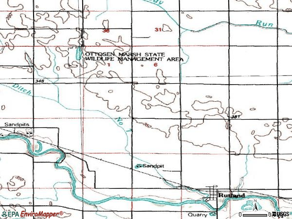 Zip code 50582 topographic map