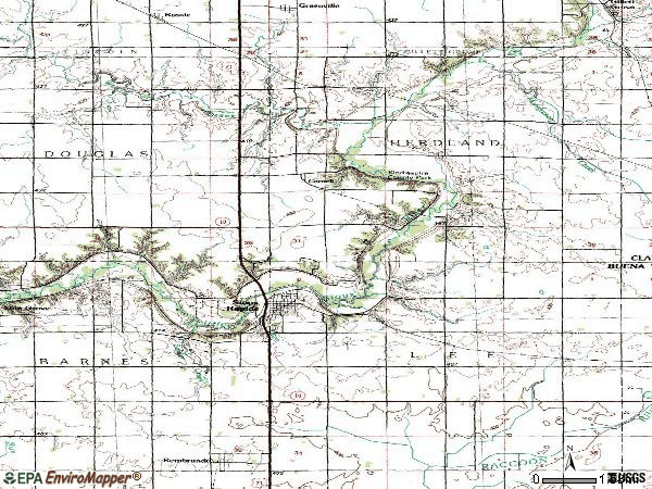 Zip code 50585 topographic map