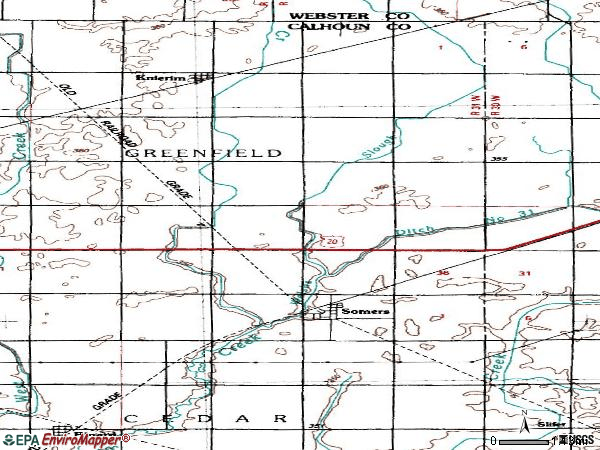 Zip code 50586 topographic map